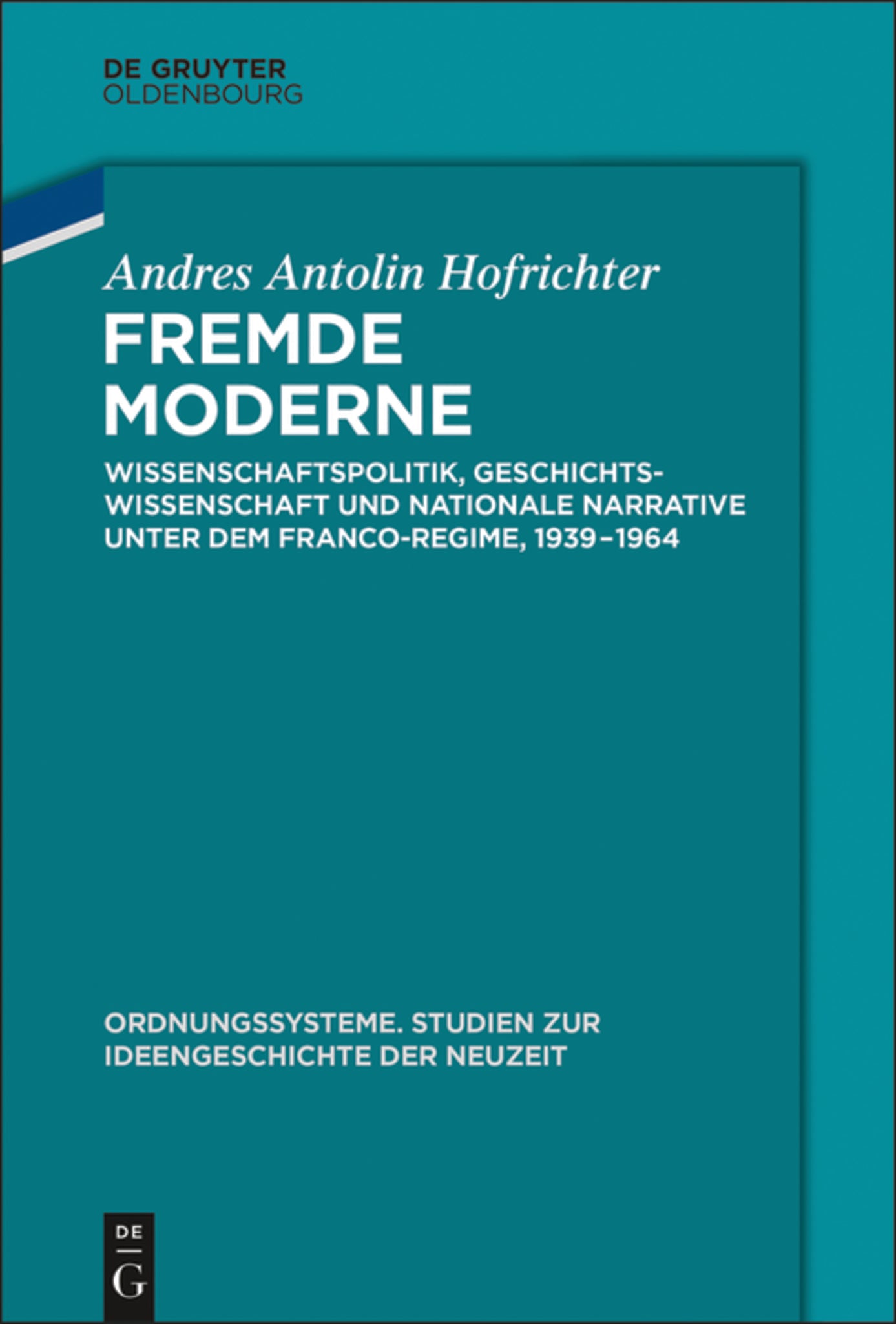 Cover image for Fremde Moderne ISBN 9783110529968