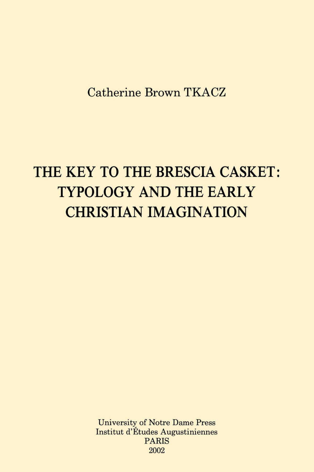 Cover image for The Key to the Brescia Casket ISBN 9780268160449