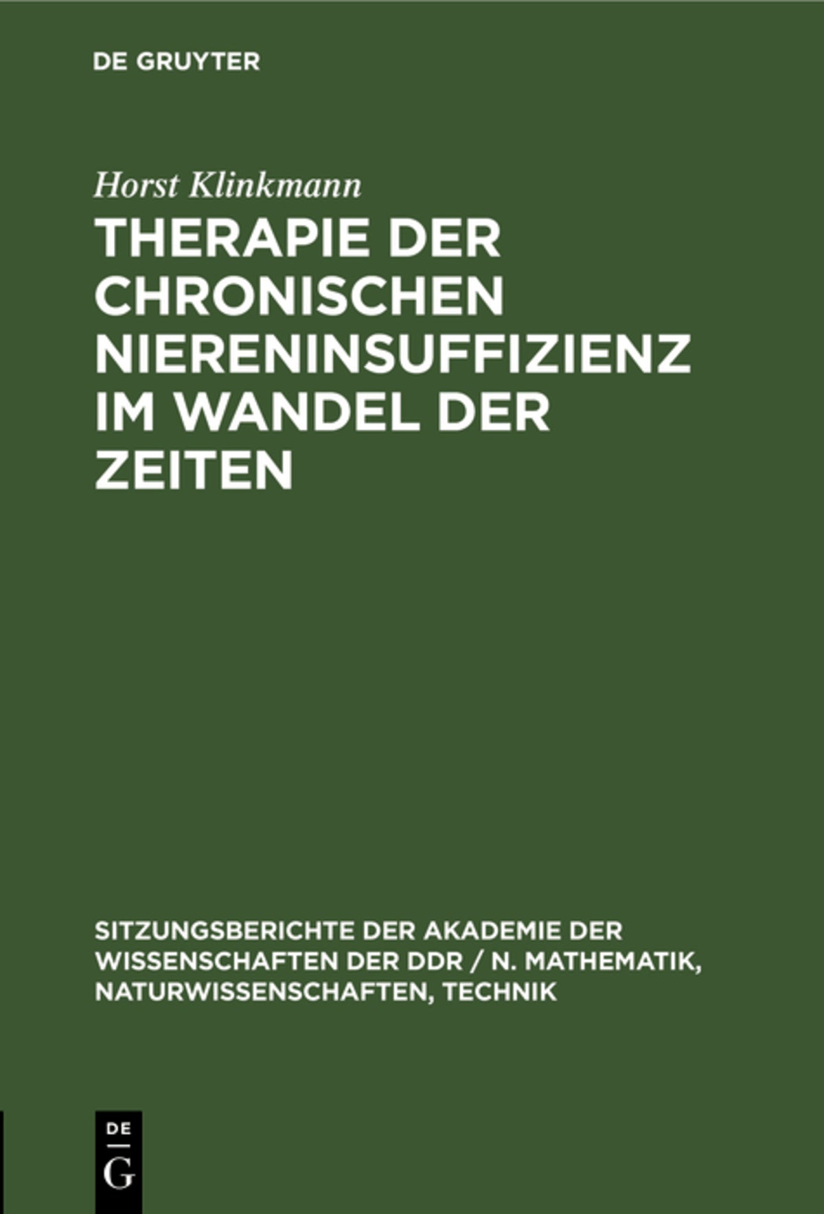 Therapie der chronischen Niereninsuffizienz im Wandel der Zeiten