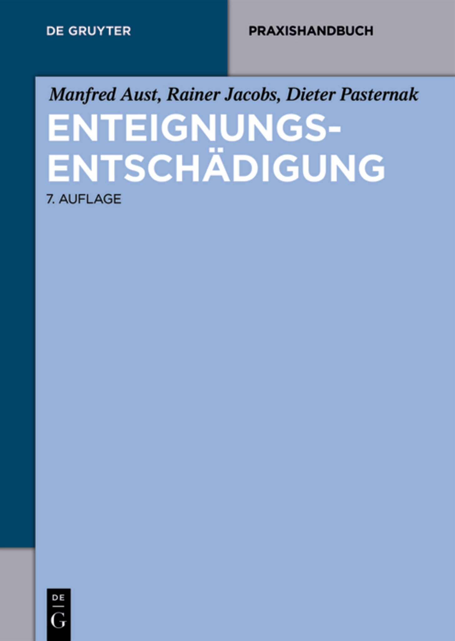 Cover image for Enteignungsentschädigung ISBN 9783110277517