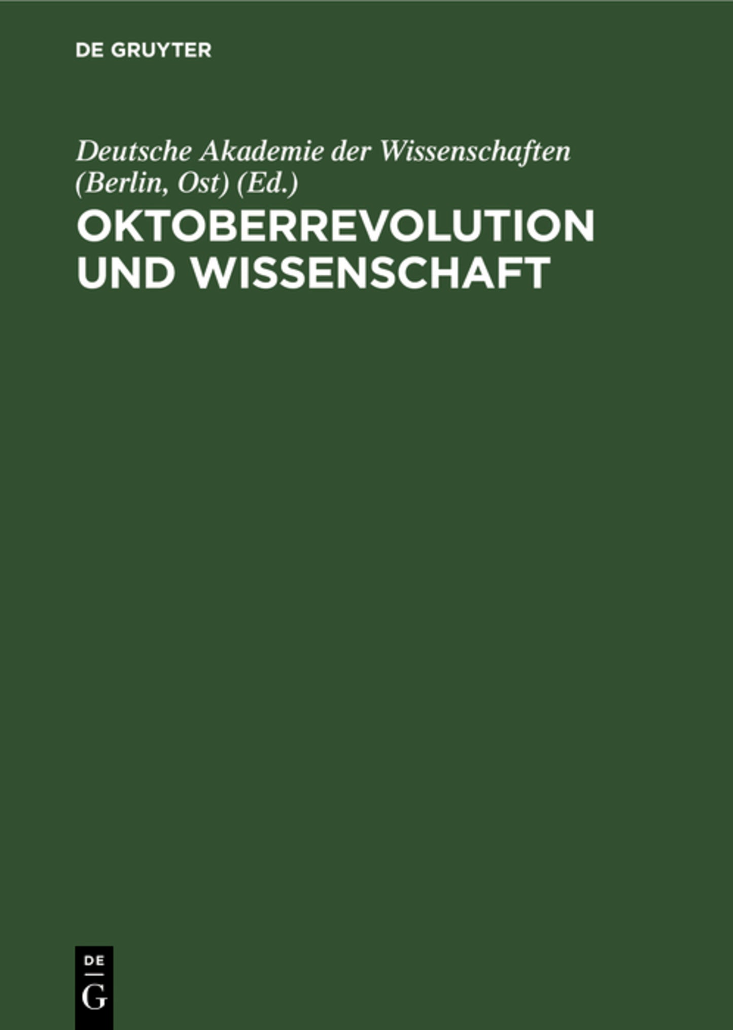 Oktoberrevolution und Wissenschaft