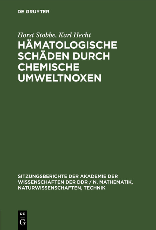 Hämatologische Schäden durch chemische Umweltnoxen