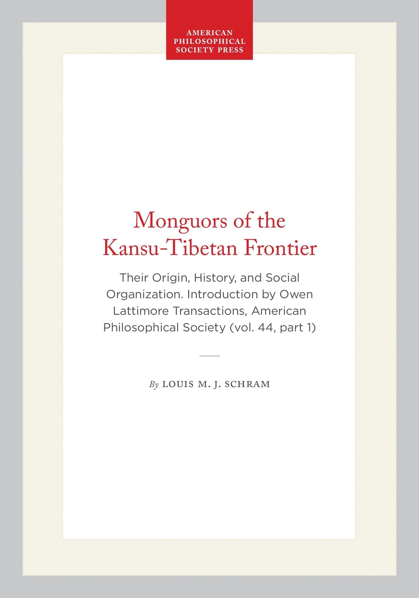 Monguors of the Kansu-Tibetan Frontier