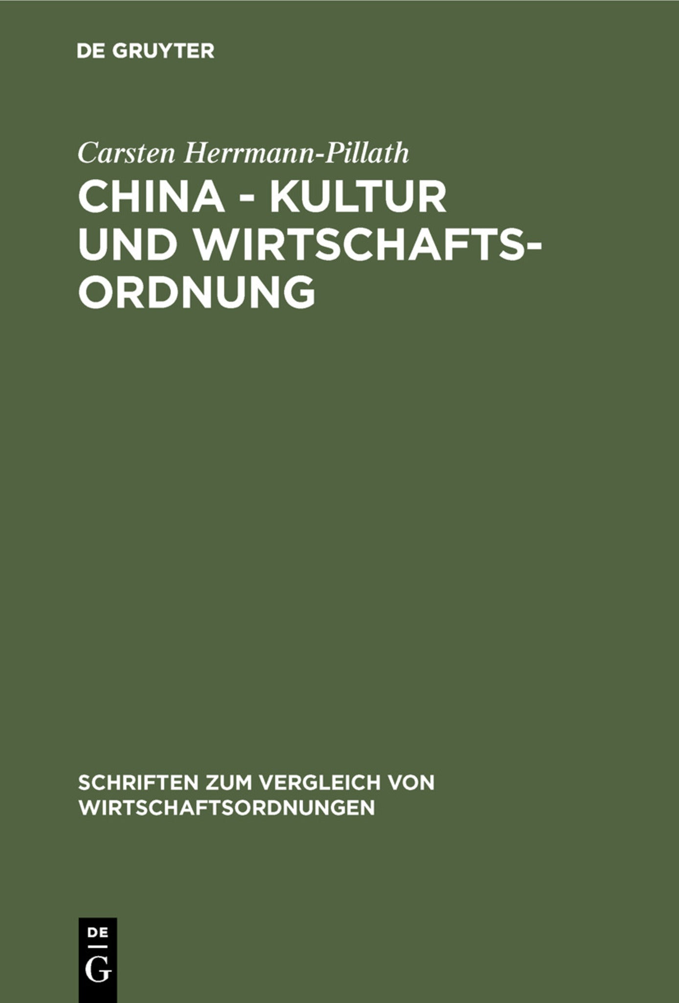 China - Kultur und Wirtschaftsordnung