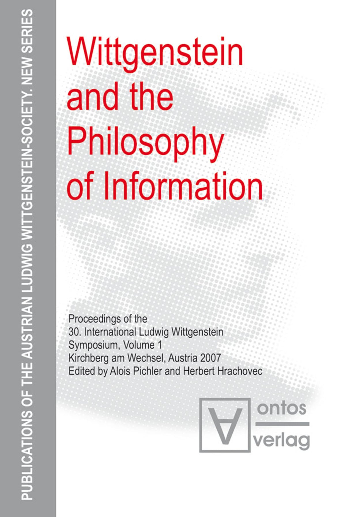 Cover image for Wittgenstein and the Philosophy of Information ISBN 9783110328073