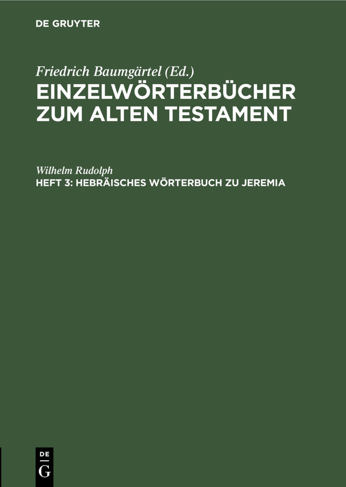 Hebräisches Wörterbuch zu Jeremia
