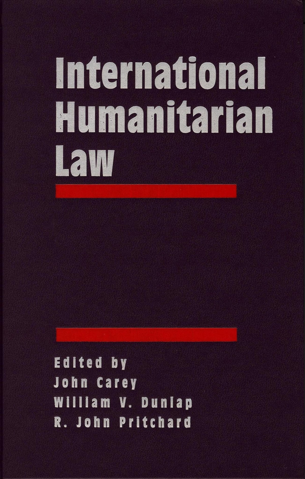 Cover image for International Humanitarian Law: Origins, Challenges, Prospects (3 vols) ISBN 9781571052674