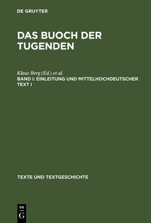 Einleitung und mittelhochdeutscher Text I