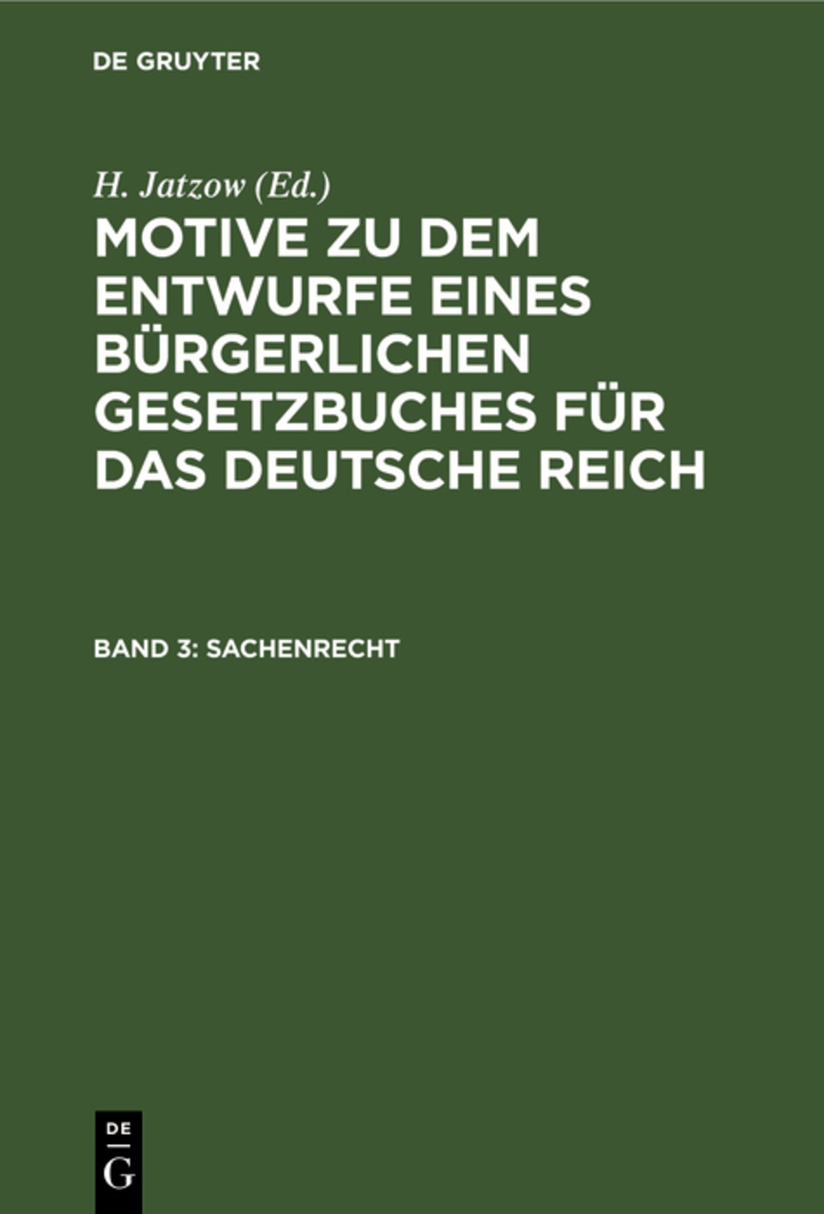 Cover image for Sachenrecht ISBN 9783112377413
