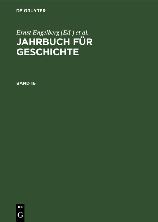 Jahrbuch für Geschichte. Band 16