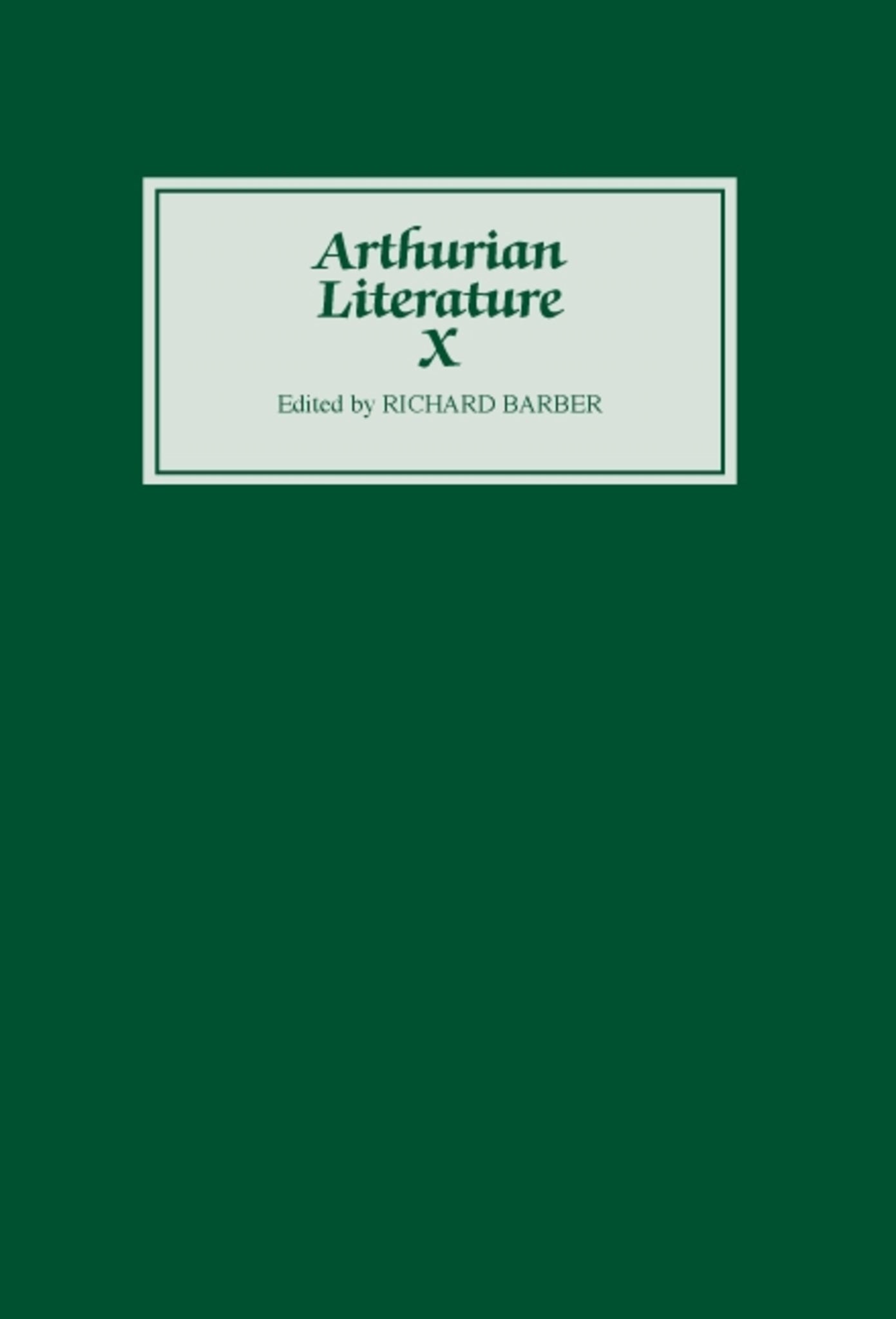 Cover image for Arthurian Literature X ISBN 9780859913089
