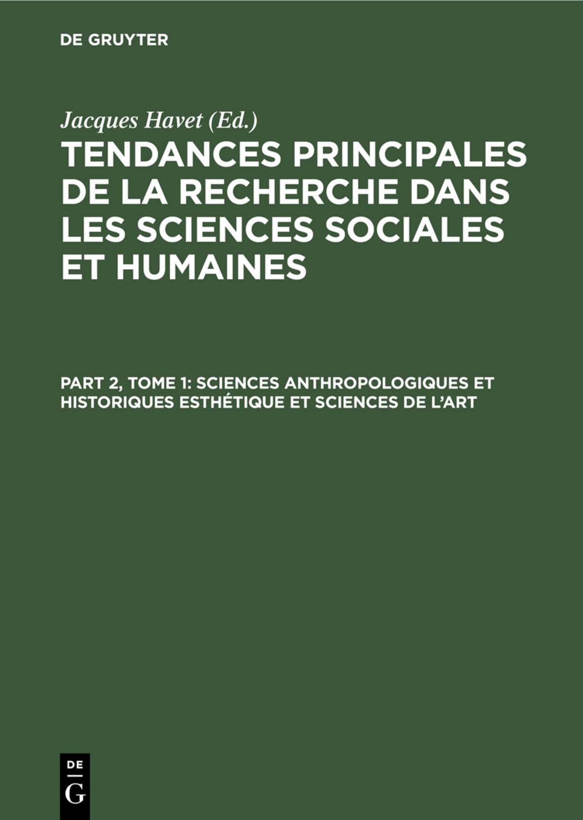 Sciences anthropologiques et historiques Esthétique et sciences de l’art