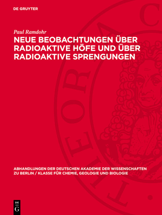 Neue Beobachtungen über radioaktive Höfe und über radioaktive Sprengungen