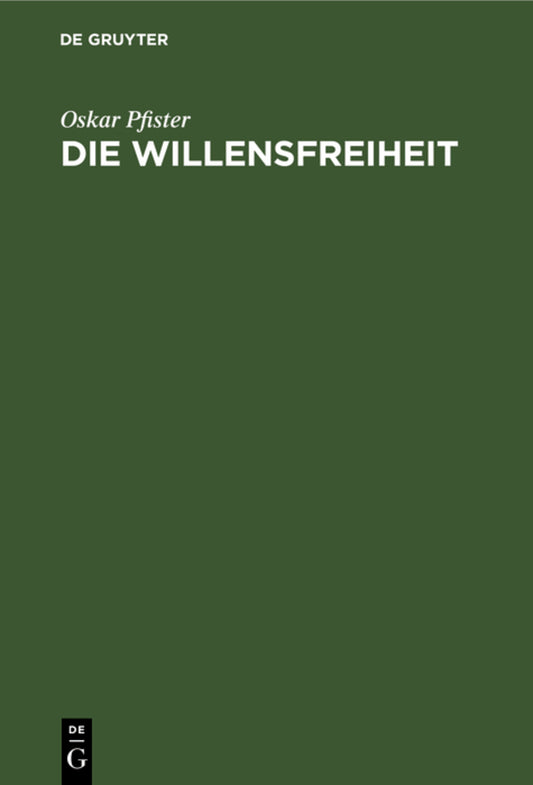 Die Willensfreiheit