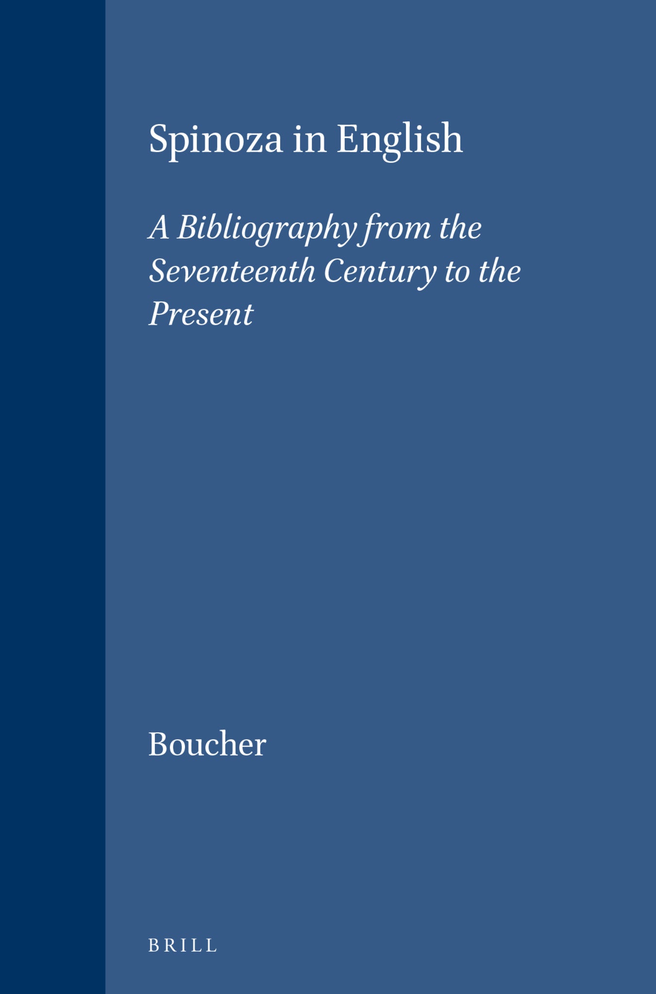 Spinoza in English
