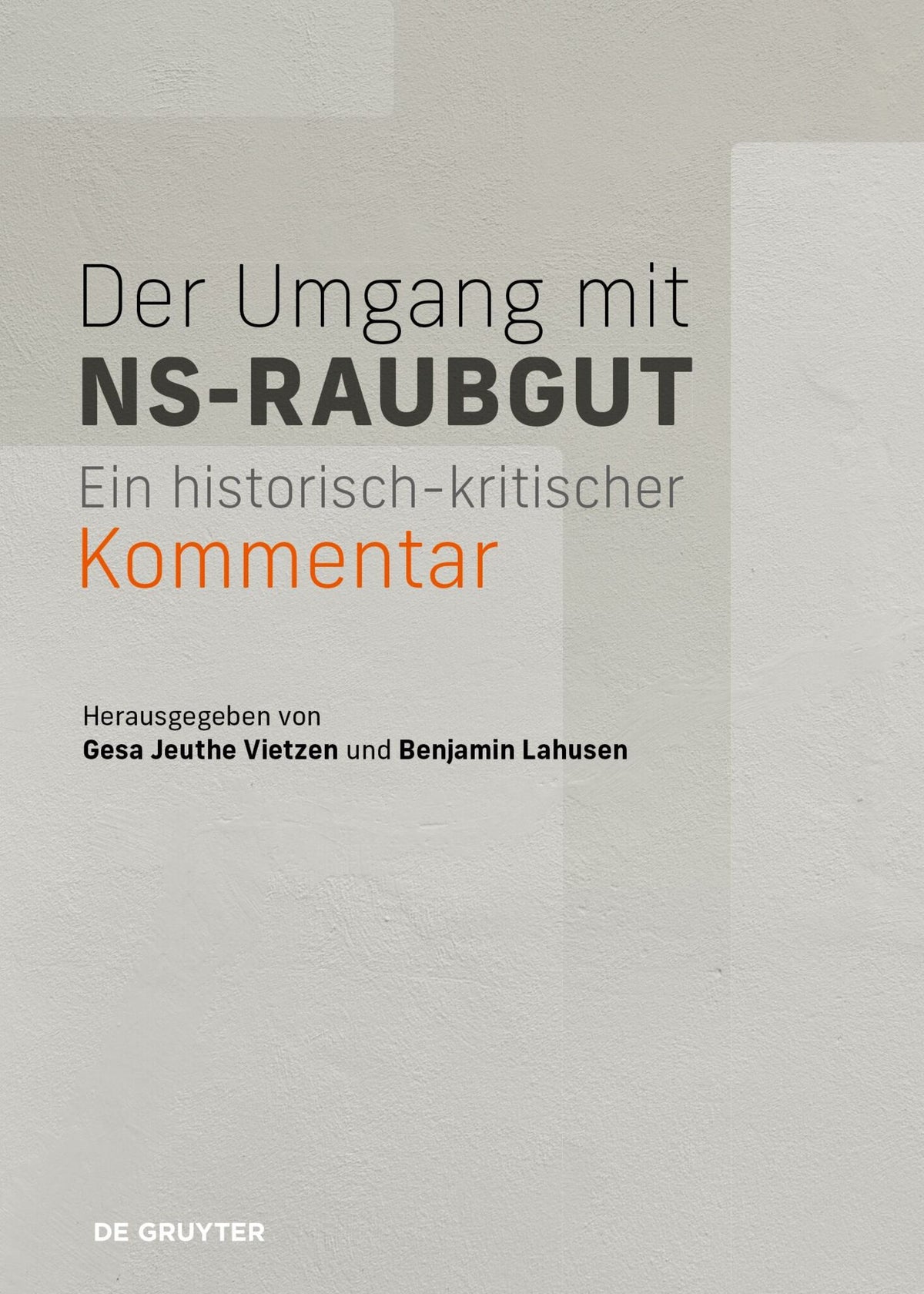 Cover image for Der Umgang mit NS-Raubgut ISBN 9783689241681