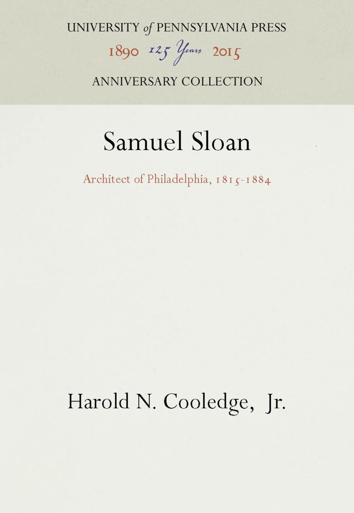 Cover image for Samuel Sloan ISBN 9780812280036