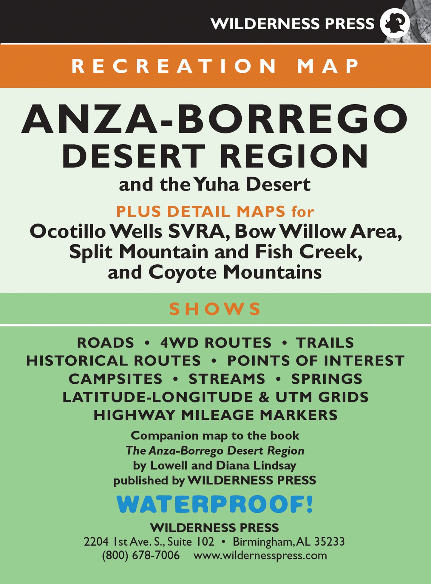 MAP Anza-Borrego Desert Region