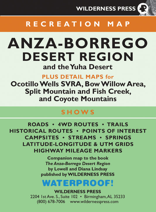 MAP Anza-Borrego Desert Region