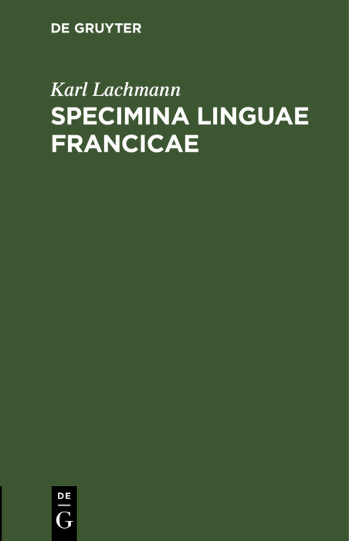 Specimina linguae francicae