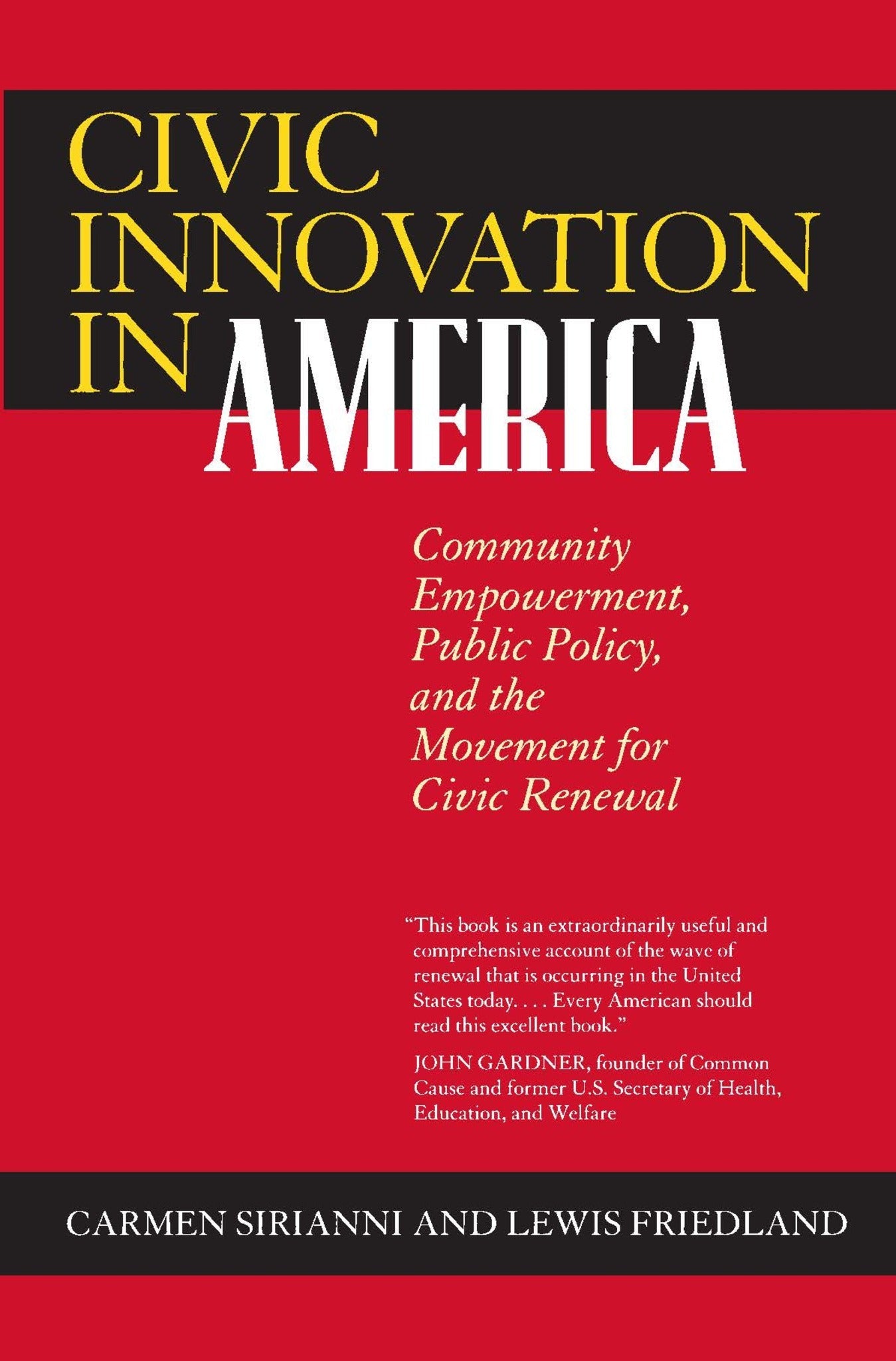 Cover image for Civic Innovation in America ISBN 9780520926004