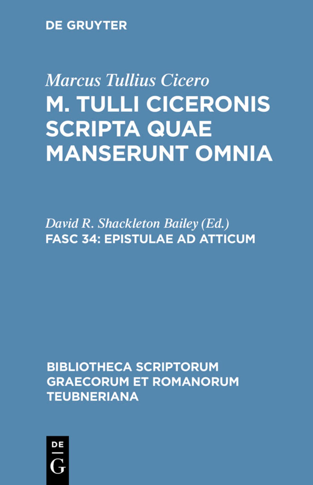 Cover image for Epistulae ad Atticum ISBN 9783598712081