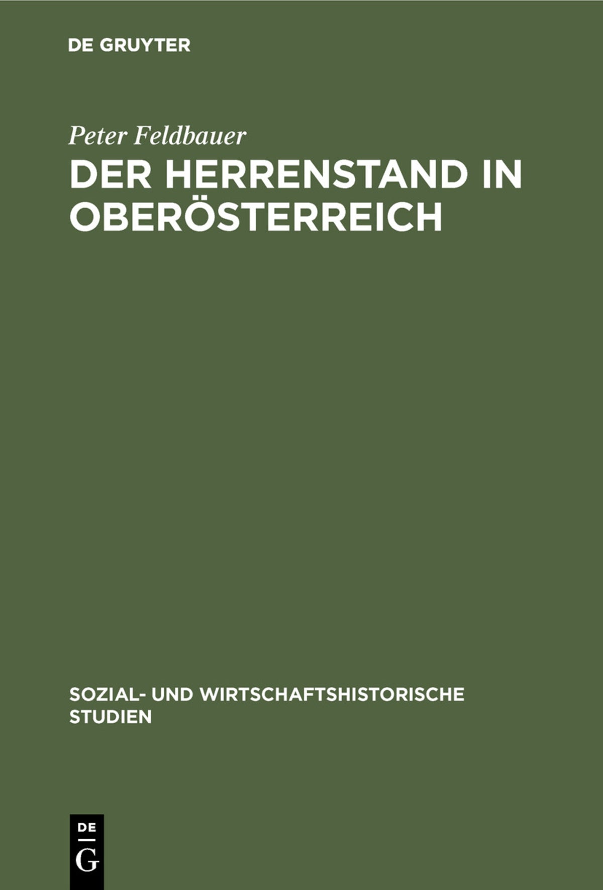 Cover image for Der Herrenstand in Oberösterreich ISBN 9783486436518