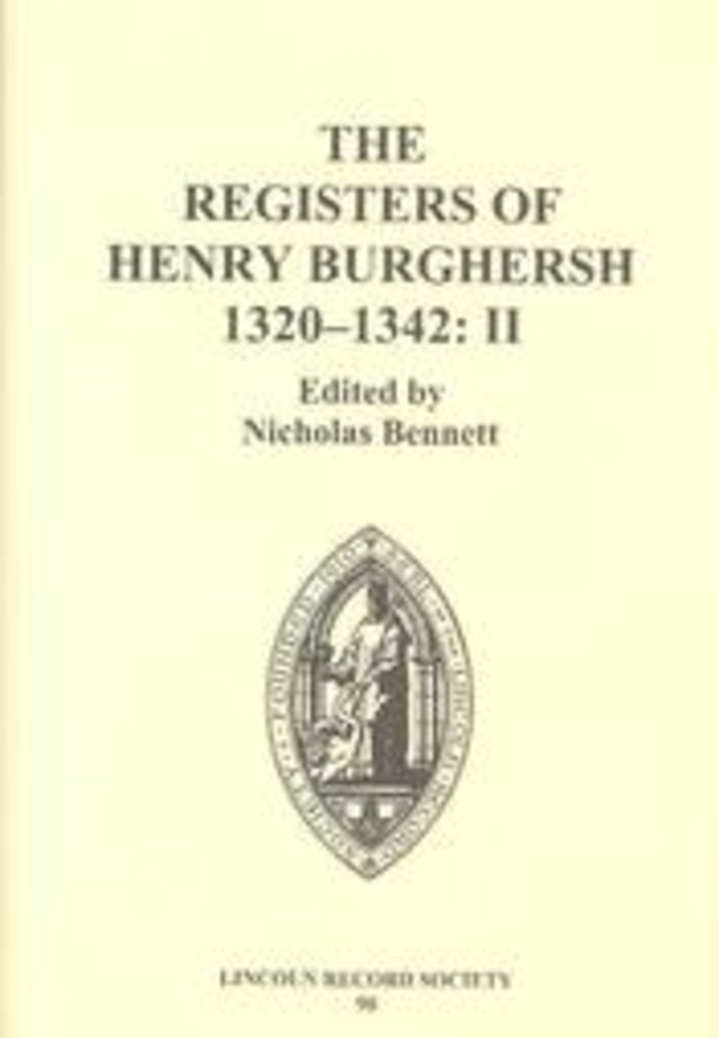 Cover image for The Registers of Henry Burghersh 1320-1342 ISBN 9780901503671