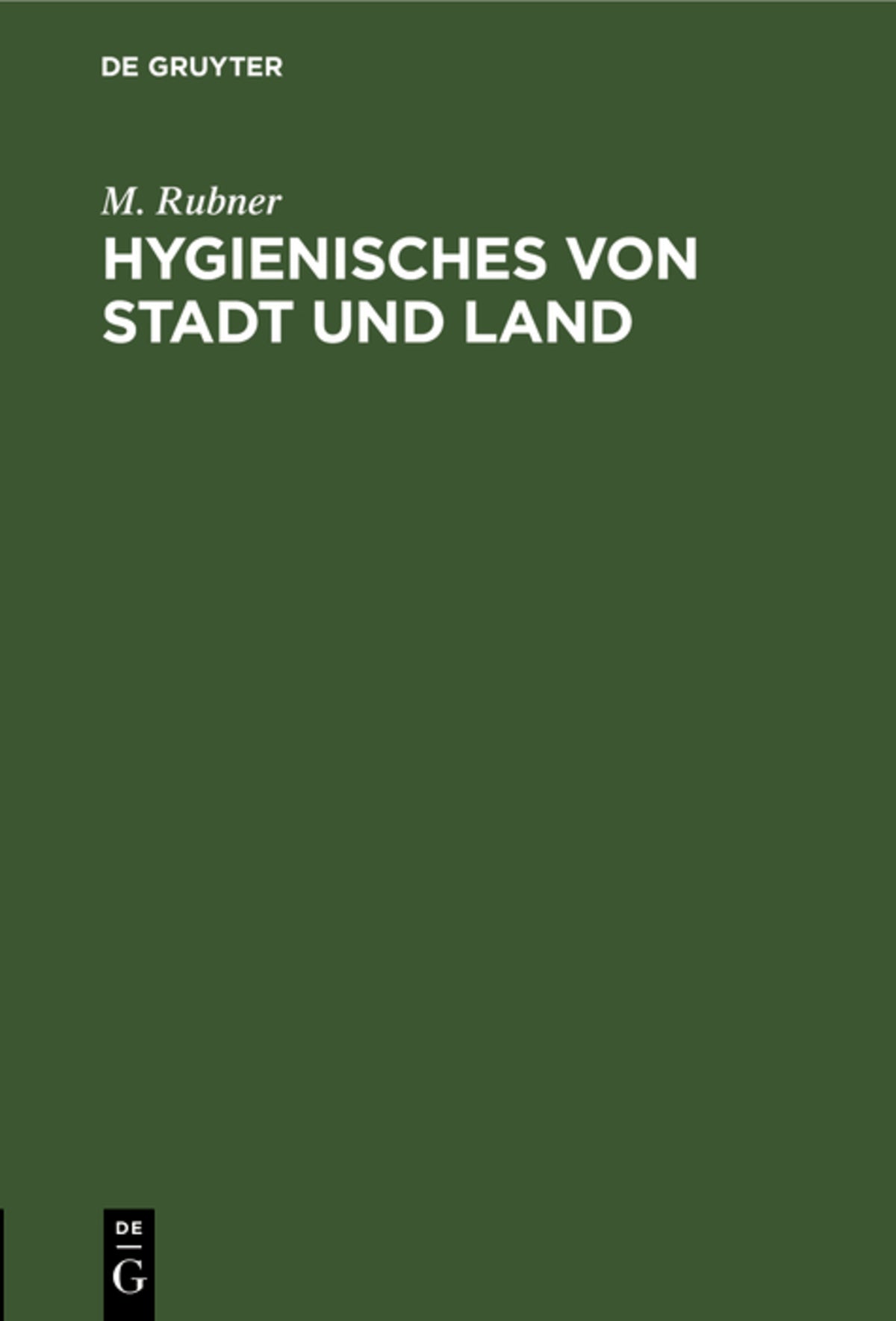 Hygienisches von Stadt und Land