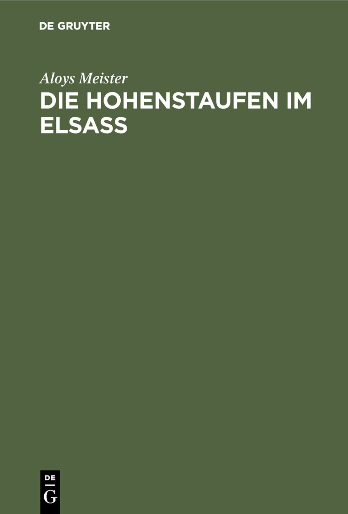 Die Hohenstaufen im Elsass
