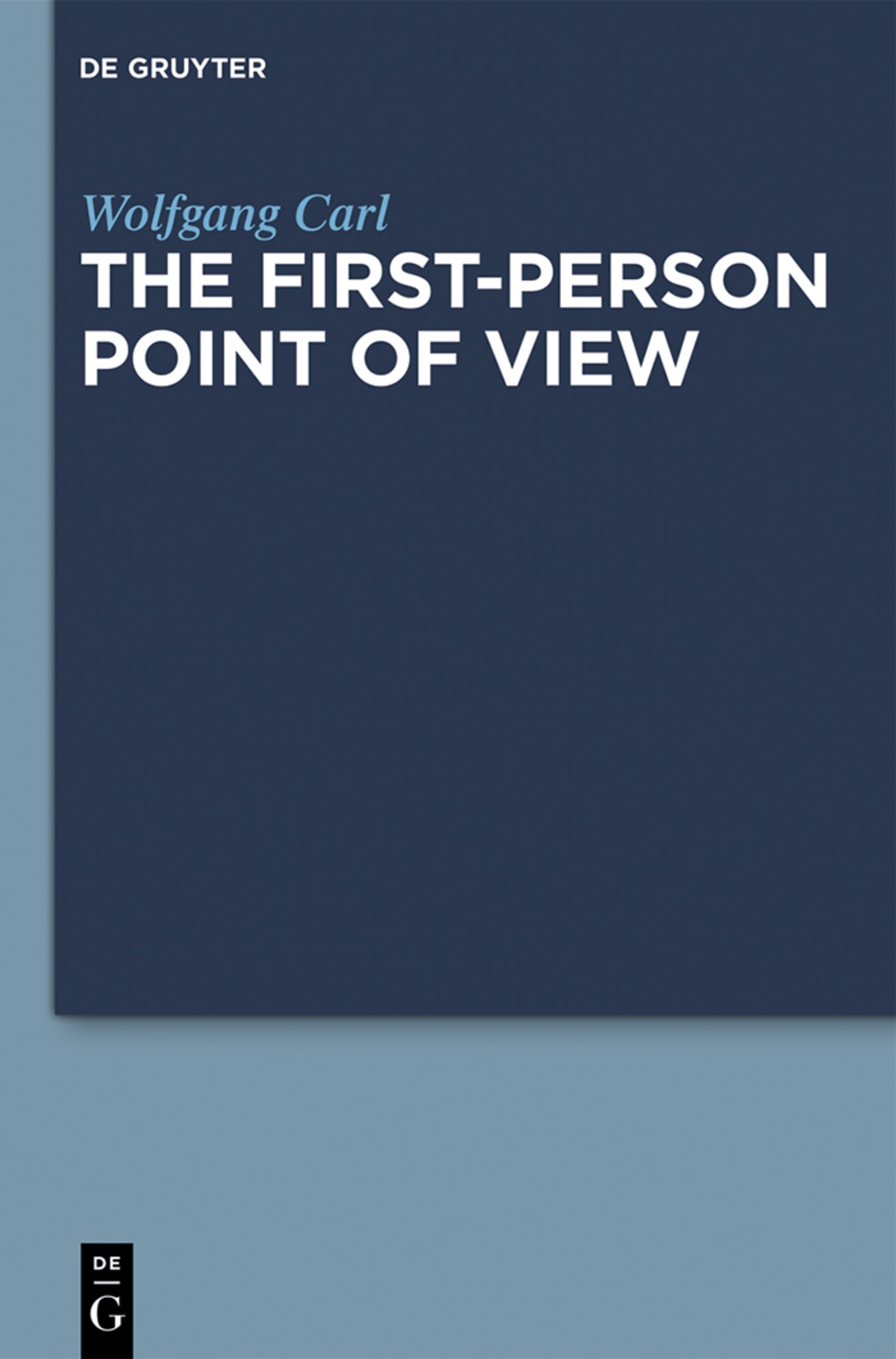Cover image for The First-Person Point of View ISBN 9783110359176