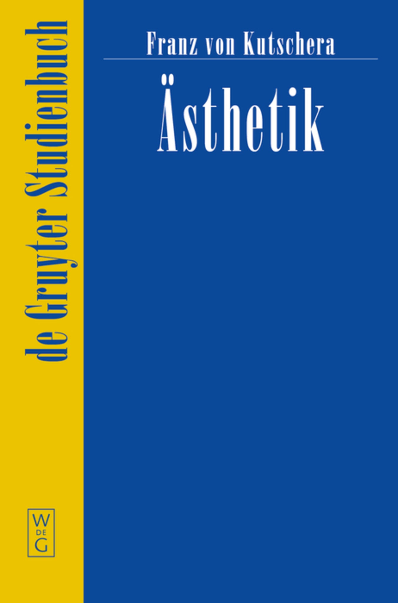 Cover image for Ästhetik ISBN 9783110162776