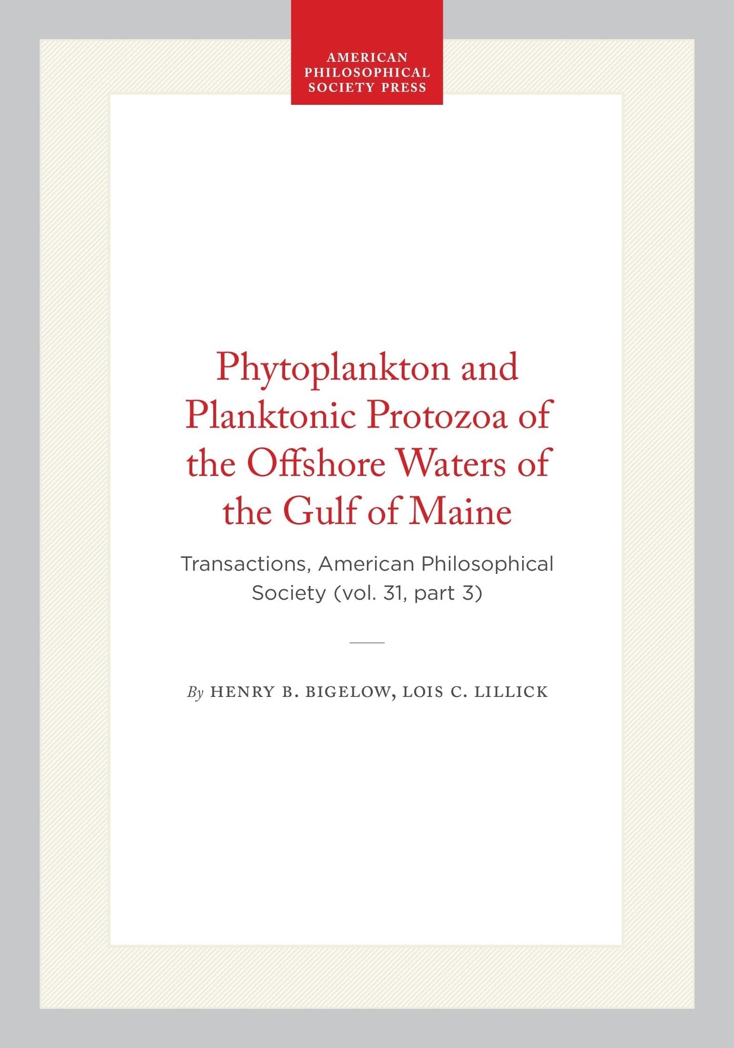 Phytoplankton and Planktonic Protozoa of the Offshore Waters of the Gulf of Maine