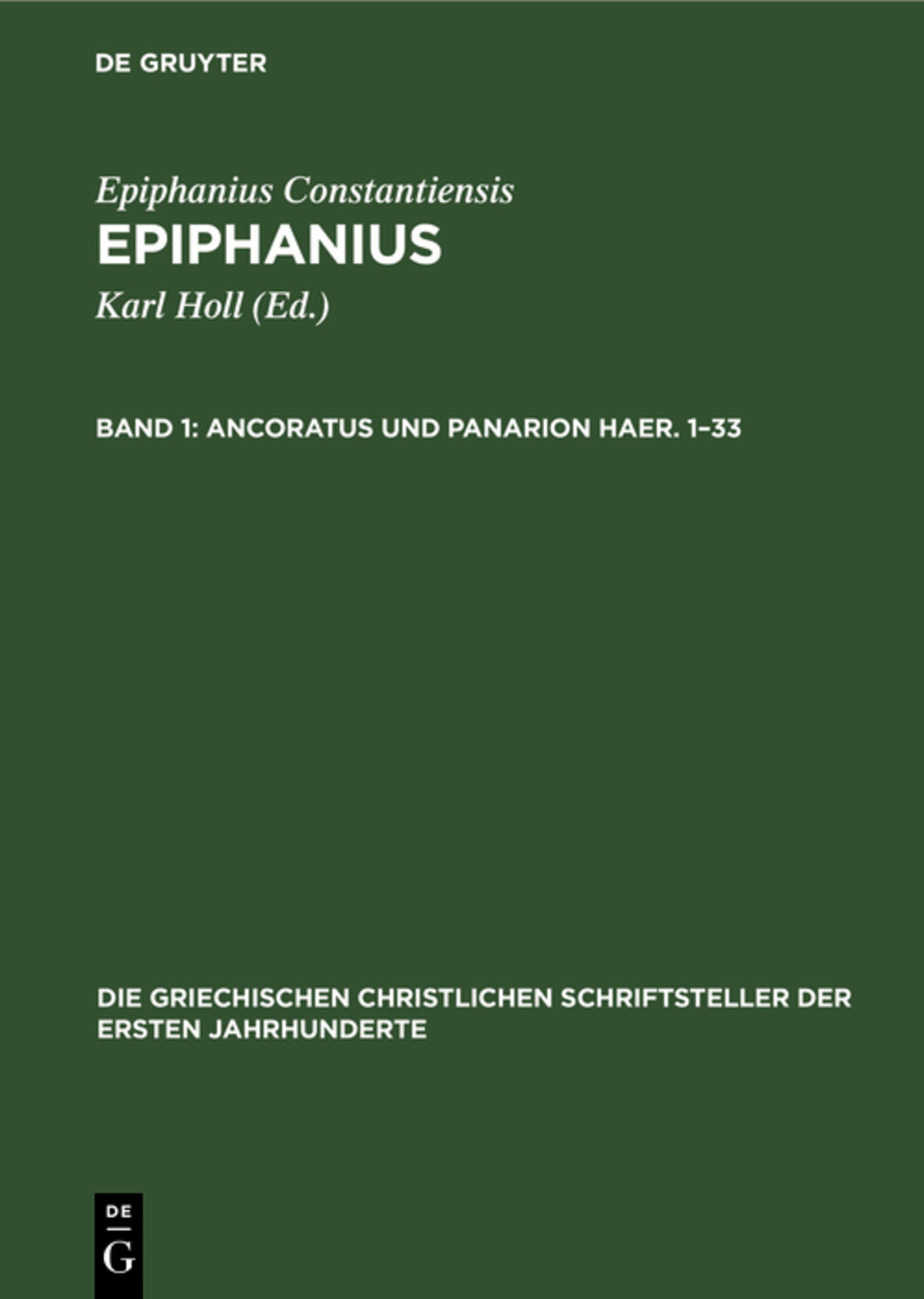 Ancoratus und Panarion Haer. 1–33
