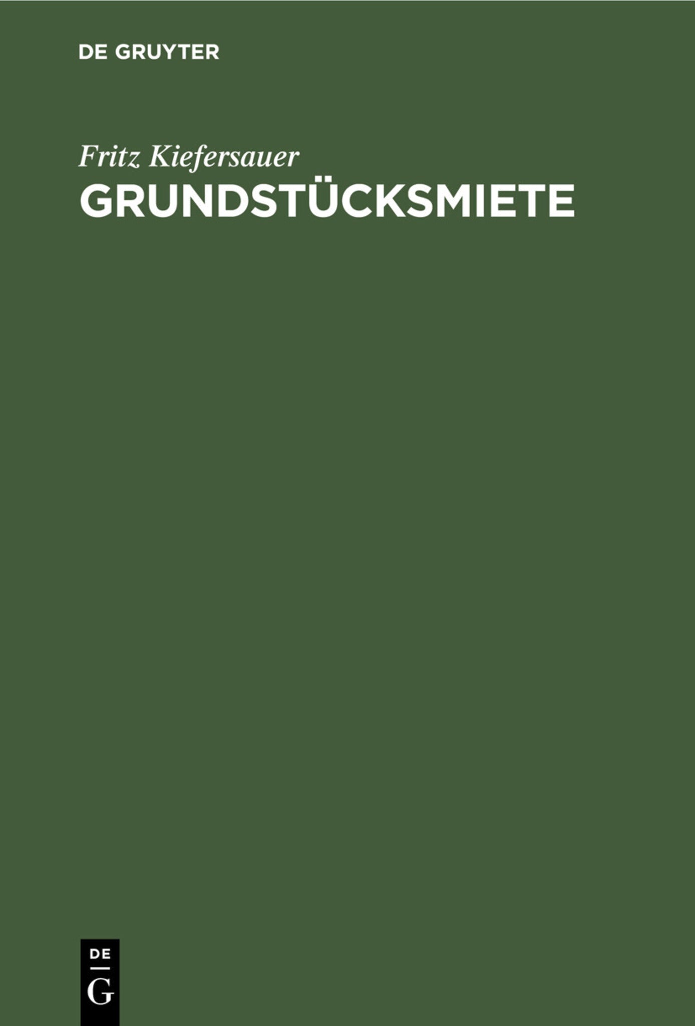 Grundstücksmiete
