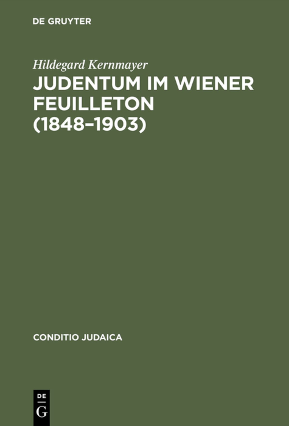 Cover image for Judentum im Wiener Feuilleton (1848--1903) ISBN 9783484651241