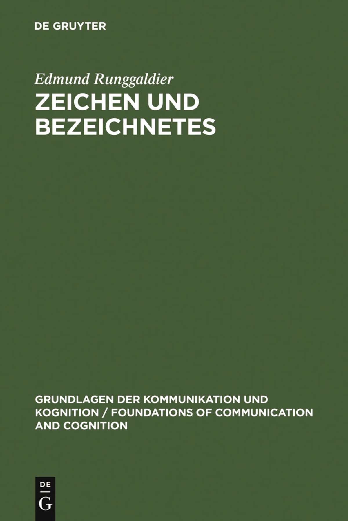 Cover image for Zeichen und Bezeichnetes ISBN 9783110101072