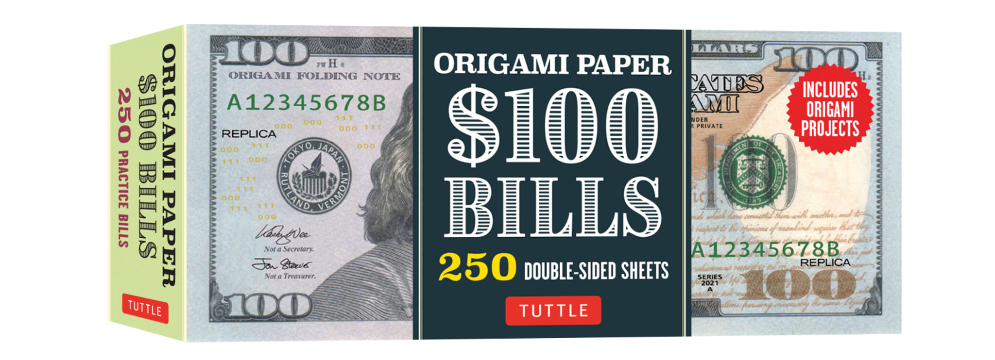 Origami Paper: One Hundred Dollar Bills