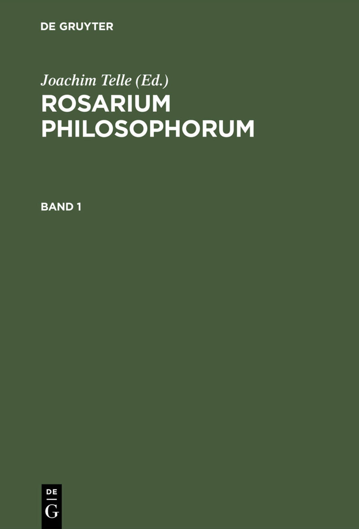 Cover image for Rosarium philosophorum ISBN 9783050038988