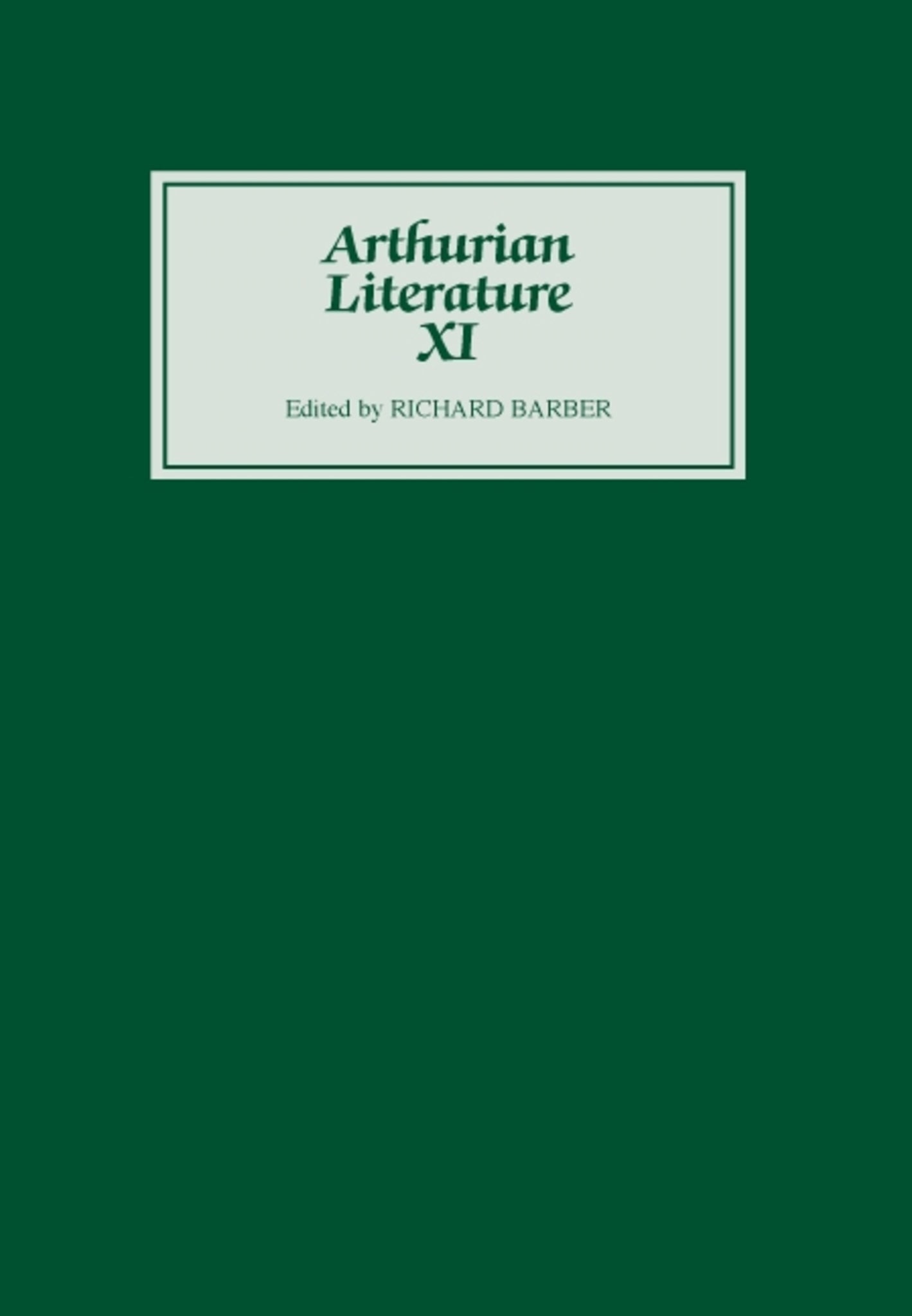 Cover image for Arthurian Literature XI ISBN 9780859913508