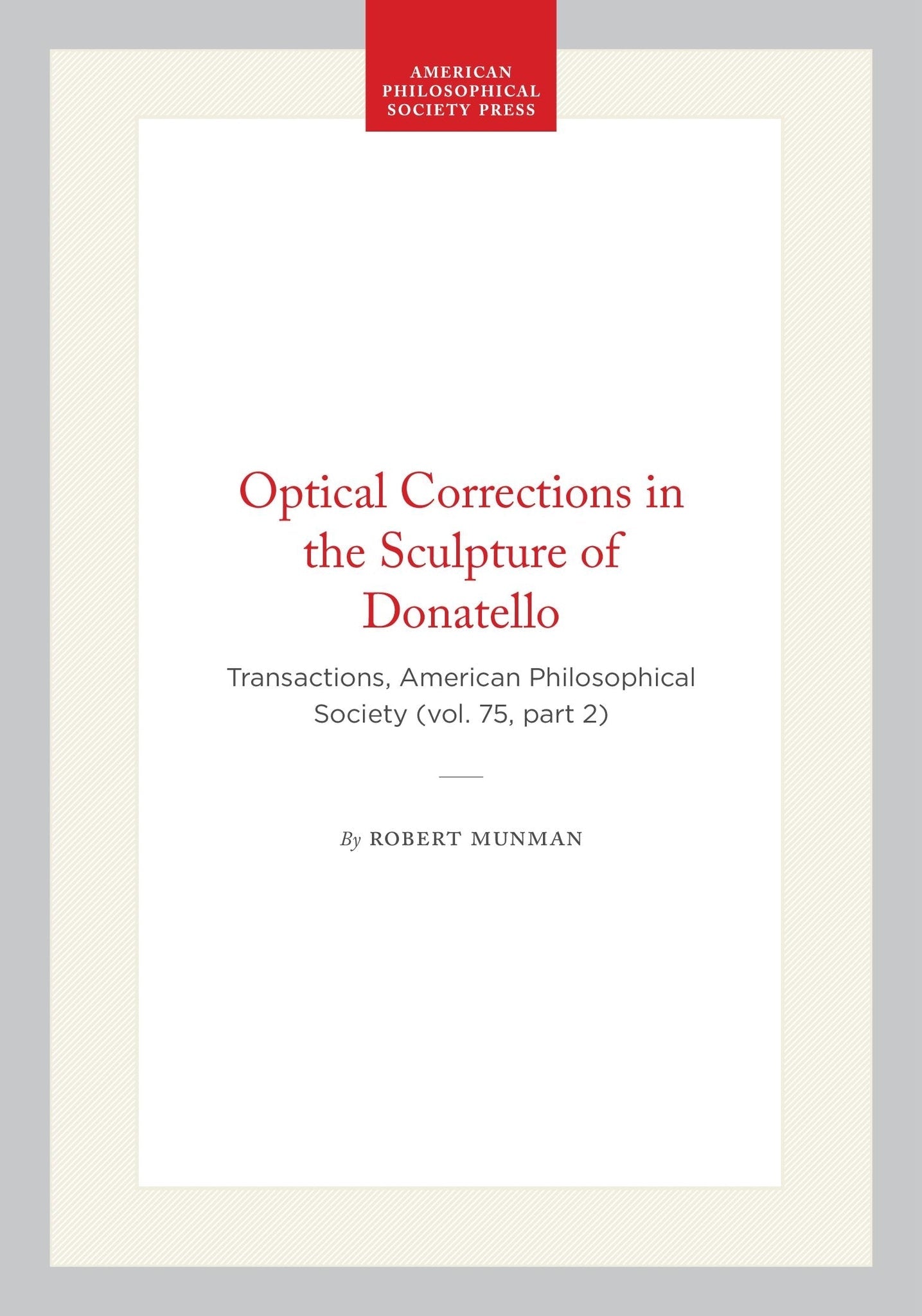 Optical Corrections in the Sculpture of Donatello
