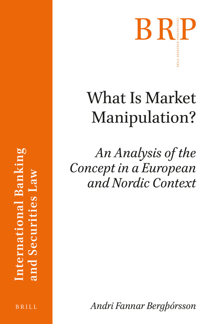 Cover image for What is Market Manipulation? ISBN 9789004366640