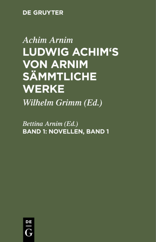 Novellen, Band 1
