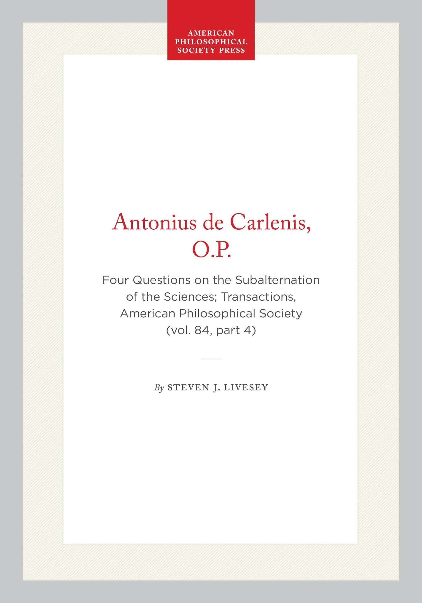 Antonius de Carlenis, O.P.