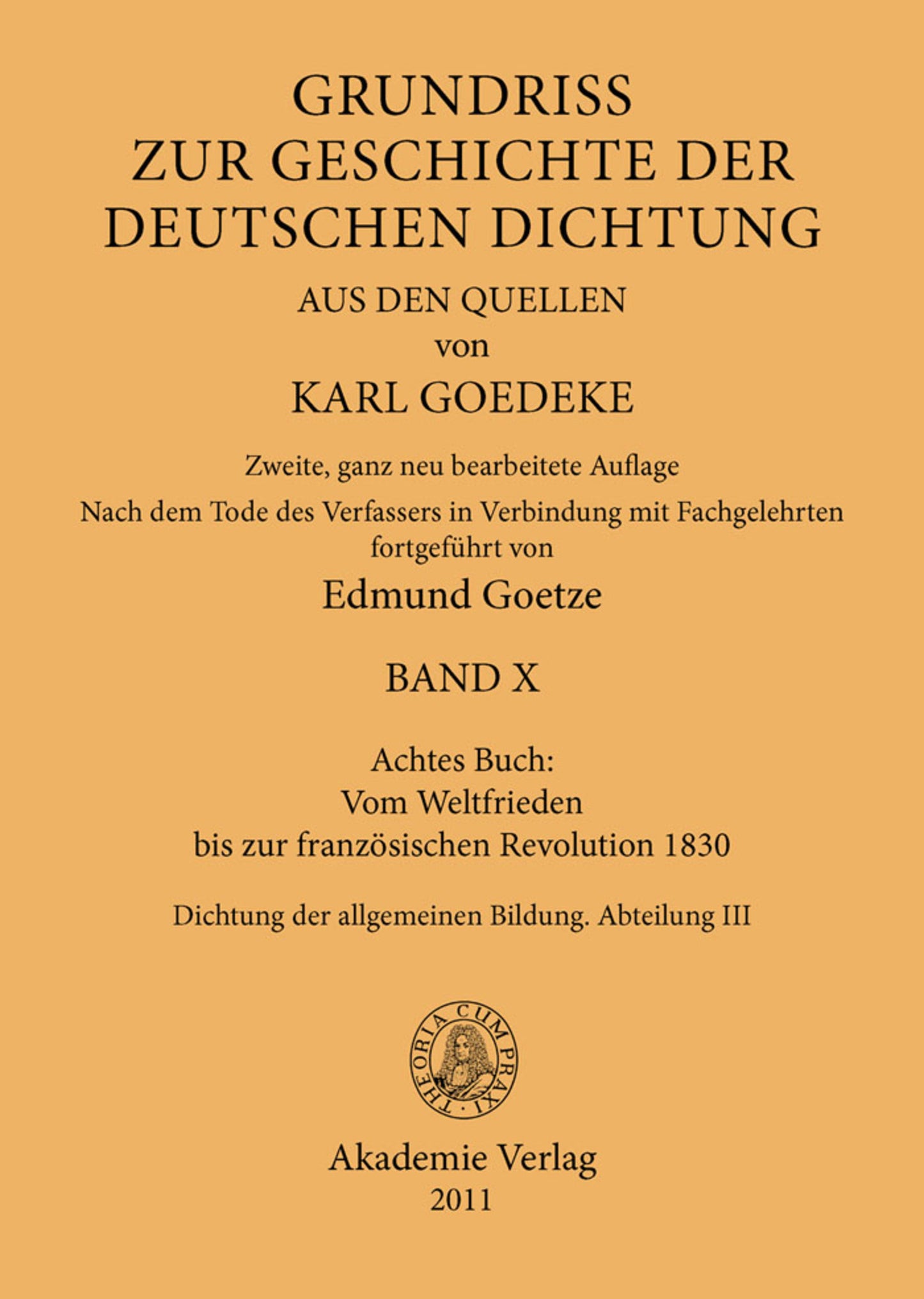Achtes Buch: Vom Weltfrieden bis zur französischen Revolution 1830