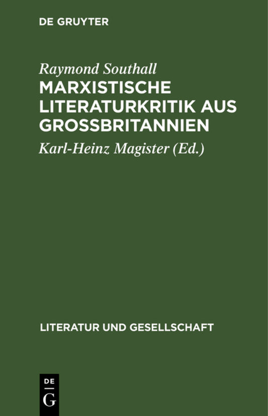 Marxistische Literaturkritik aus Großbritannien
