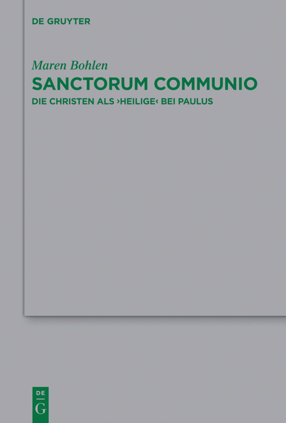 Cover image for Sanctorum Communio ISBN 9783110259483