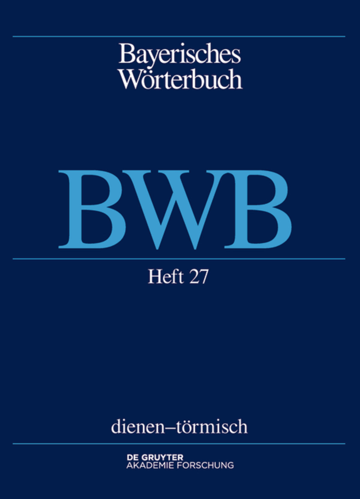 Cover image for dienen – törmisch ISBN 9783110668131