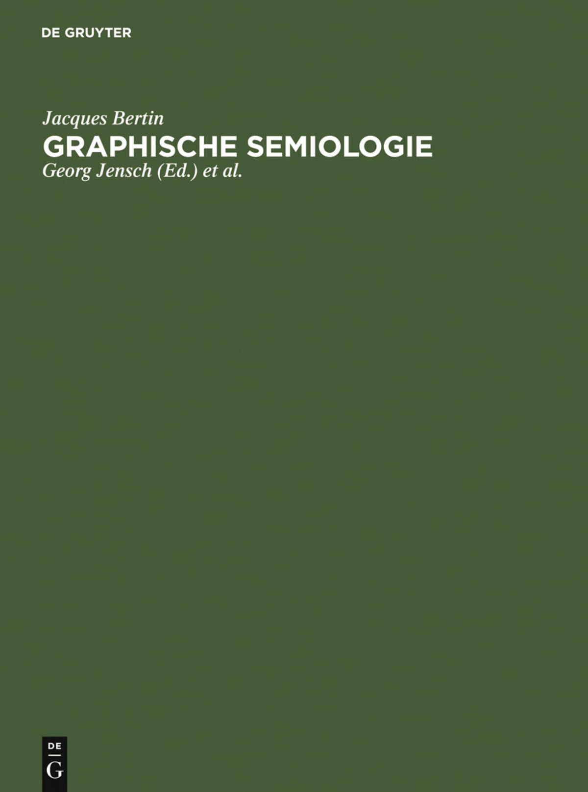 Cover image for Graphische Semiologie ISBN 9783110036602