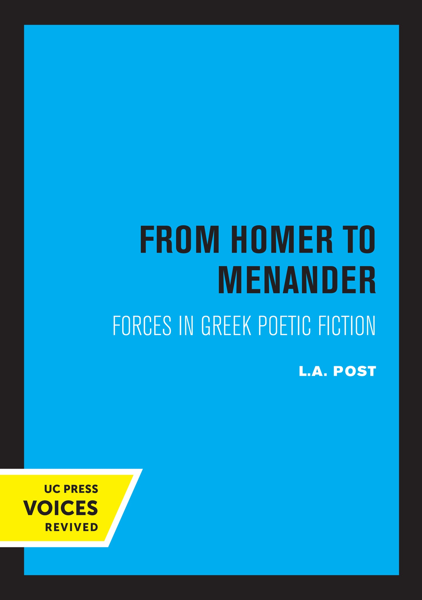 Cover image for From Homer to Menander ISBN 9780520319660